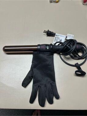 Bombay Rose Gold Curling Wand with Black Heat Glove
